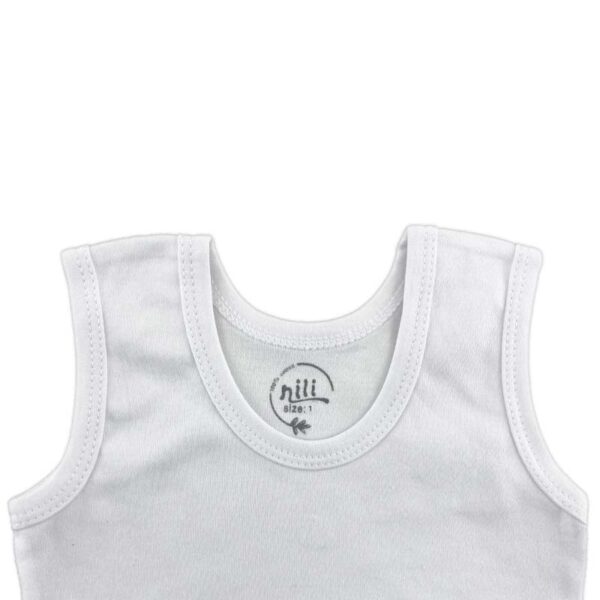 زیردکمه رکابی ساده سفید برفی سایز 1 ایندیگو indigo