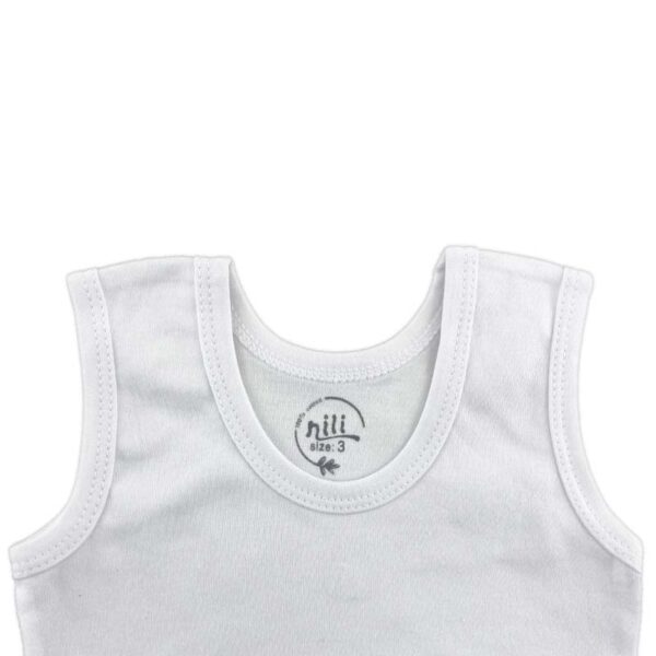 زیردکمه رکابی ساده سفید برفی سایز 3 ایندیگو indigo1