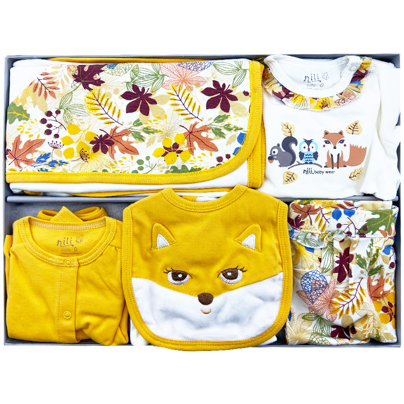 ست بیمارستانی 13 تکه نوزادی طرح پاییز نیلی Nili2