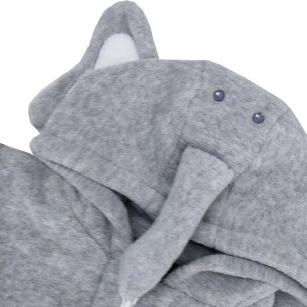 سرهمی زیپ دار کلاه دار فیل عروسکی ایندیگو indigo3