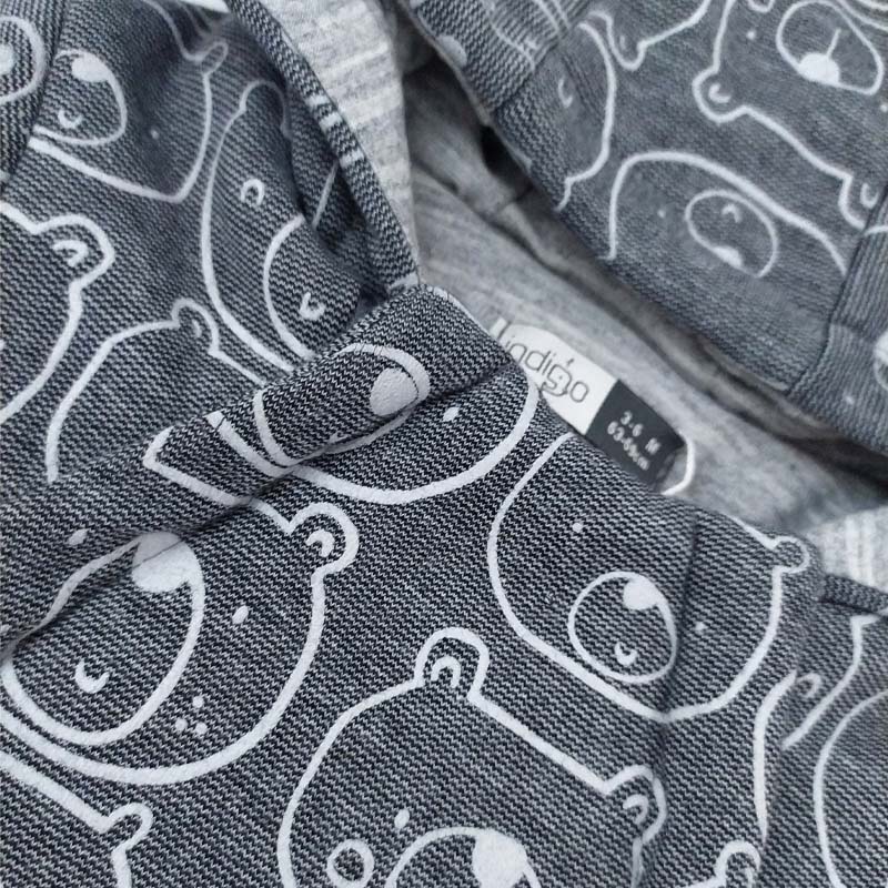 سرهمی کلاه دار زیپ دار خرس ایندیگو indigo4