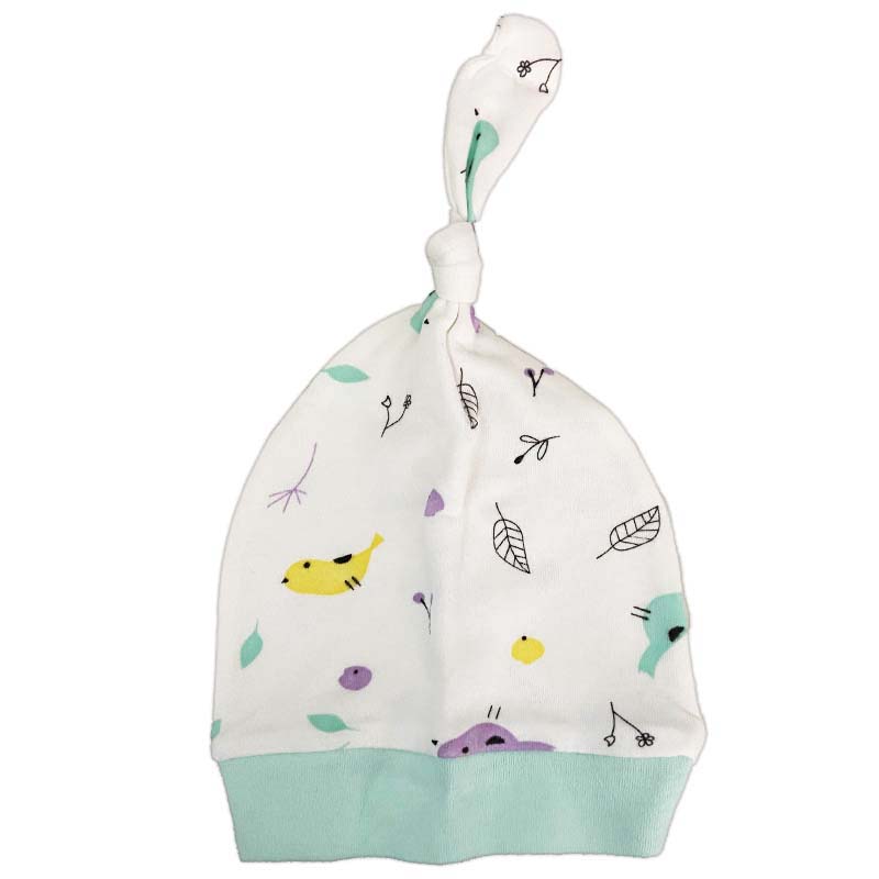 سرهمی و کلاه نوزاد طرح دو گنجشک Minisse1