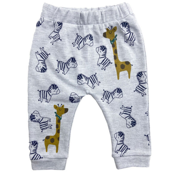 شلوار راحتی طرح زرافه طوسی نیلی Nili3