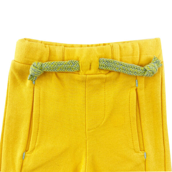 شلوار راحتی ساده کمردار زرد نیلی Nili3
