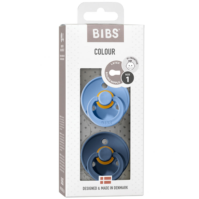 پستانک سرگرد 2 عددی سرمه ای-آبی بیبس Bibs1