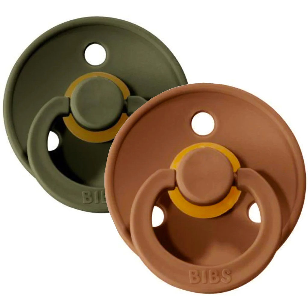 پستانک سرگرد 2 عددی قهوه ای-یشمی بیبس Bibs