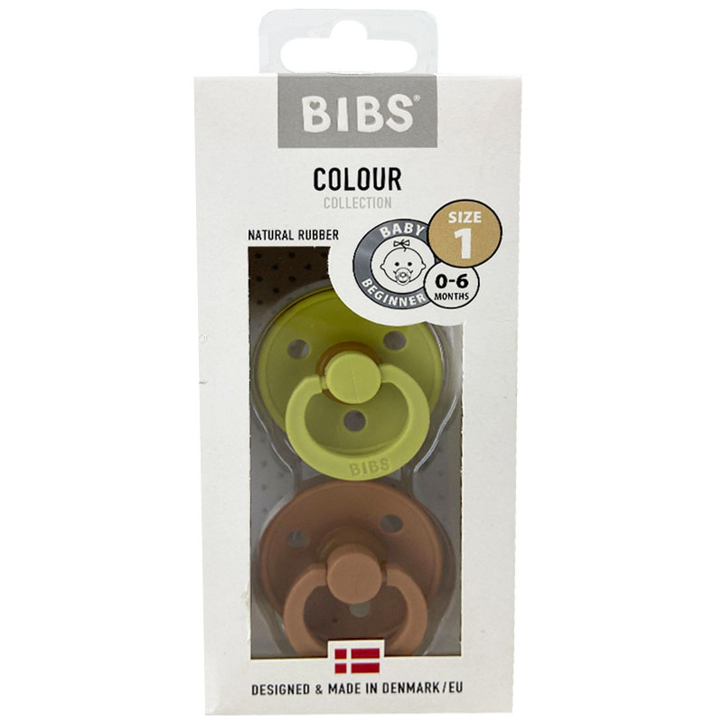 پستانک 2 عددی سرگرد سبز-قهوه ای بیبس Bibs2