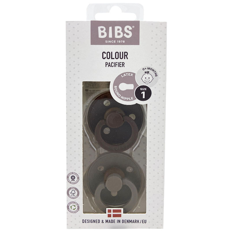 پستانک سرگرد دو عددی قهوه ای-خاکی بیبس Bibs1