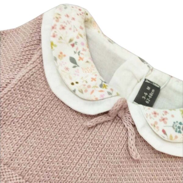 پیراهن دخترانه بافت گلدار ایندیگو indigo1