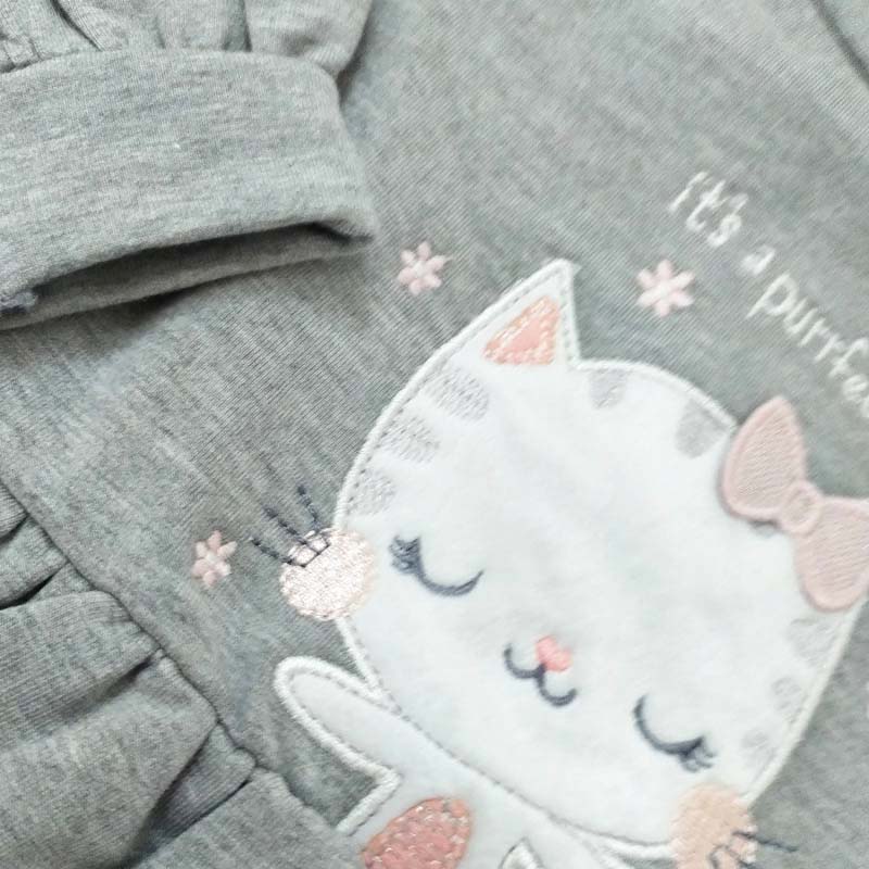 پیراهن مجلسی دخترانه طرح گربه ایندیگو indigo2