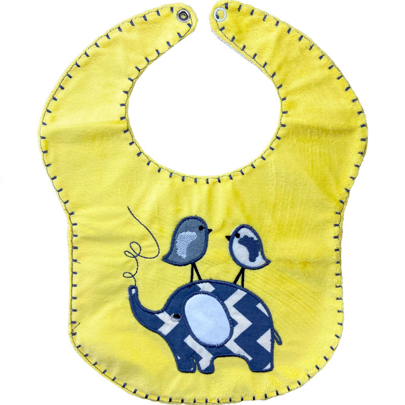 پیش بند مخمل طرح فیل و گنجشک OkieDokie2