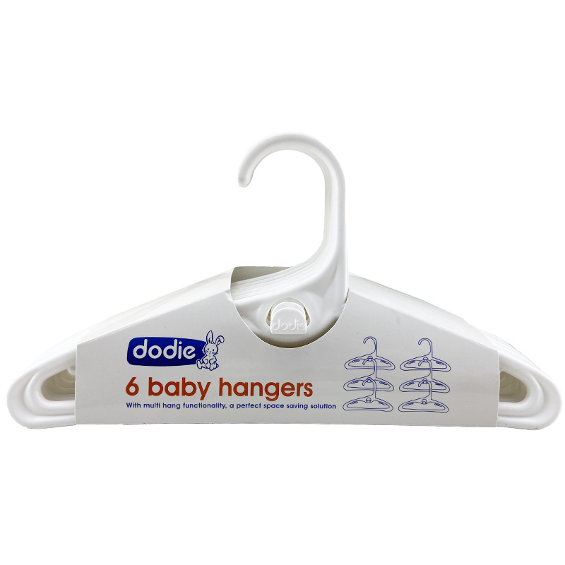 چوب لباسی پلاستیکی 6 عددی Dodie سفید