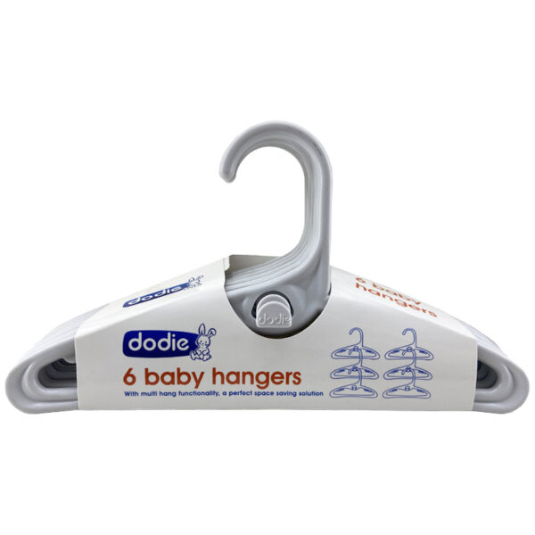 چوب لباسی پلاستیکی 6 عددی Dodie طوسی