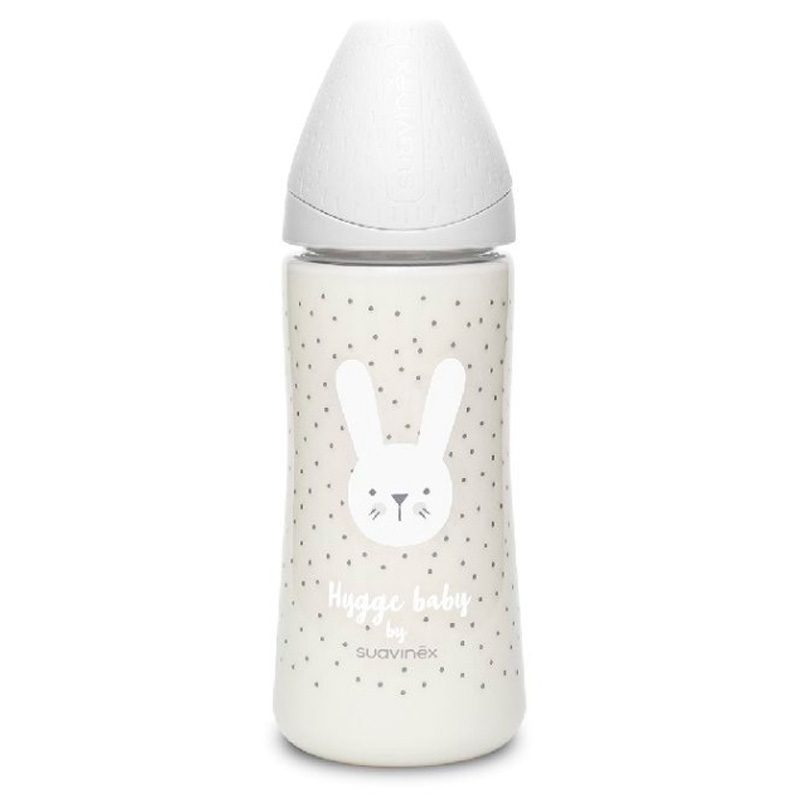 شیشه شیر سرگرد 4+ ماه 360 میل خرگوش suavinex سفید