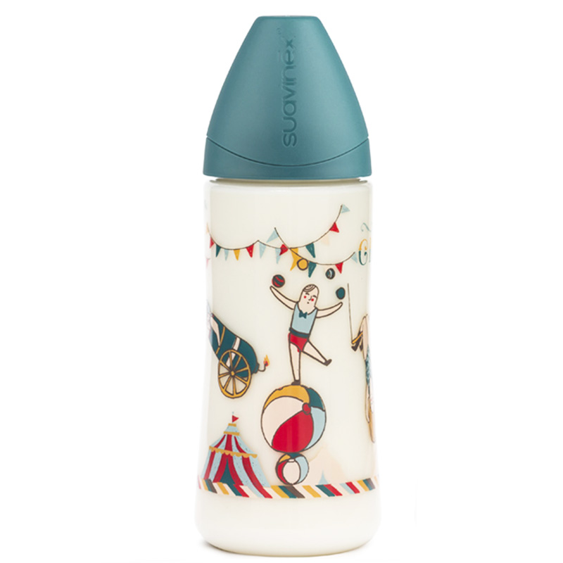 شیشه شیر ارتودنسی 6+ ماه 360 میل سیرک suavinex کله غاذی