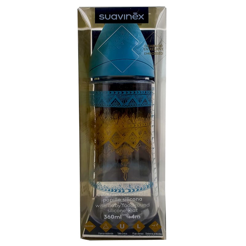 شیشه شیر لاکچری آبی