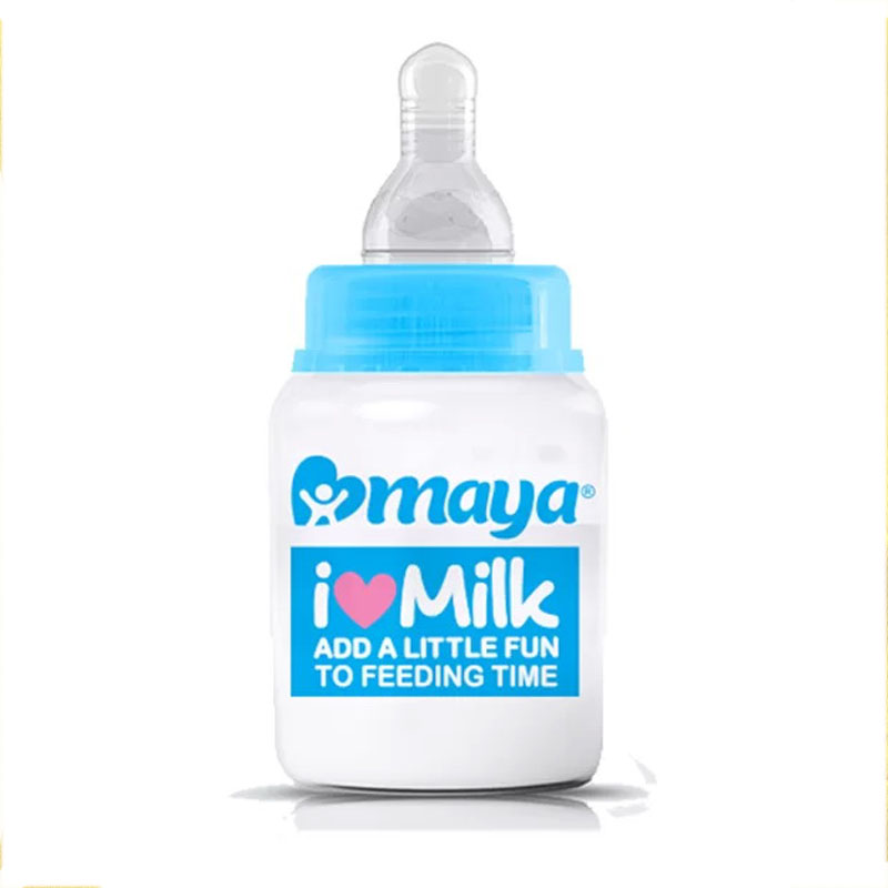 شیرخوری پیرکس 40 میل نوشته دار مايا Maya آبی