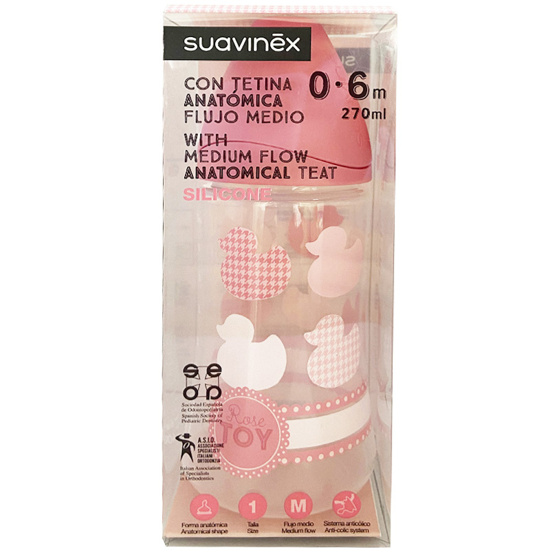 شیشه شیر ارتودنسی پیچازی 270 میل اردک suavinex4