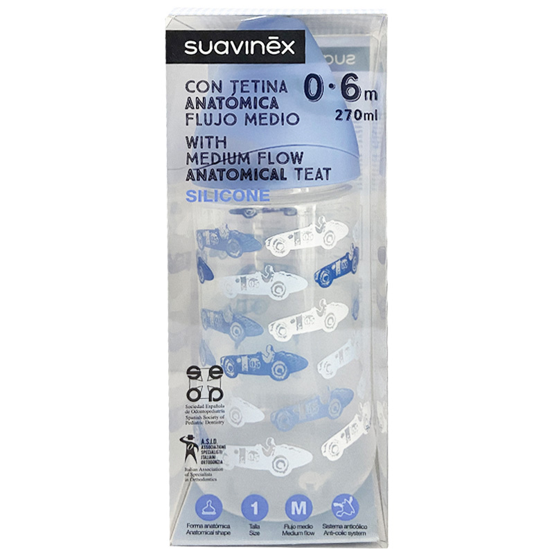 شیشه شیر ارتودنسی پیچازی 270 میل ماشین suavinex2