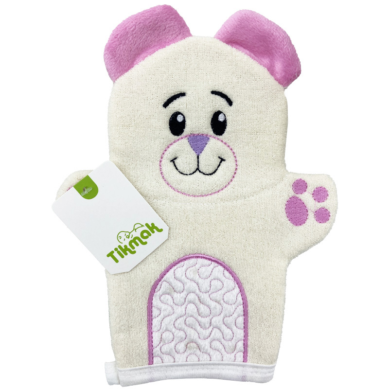 لیف حمام کودک طرح خرس تیک مک Tik Mak صورتی