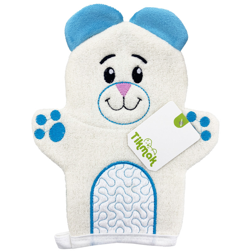 لیف حمام کودک طرح خرس تیک مک Tik Mak فیروزه ای