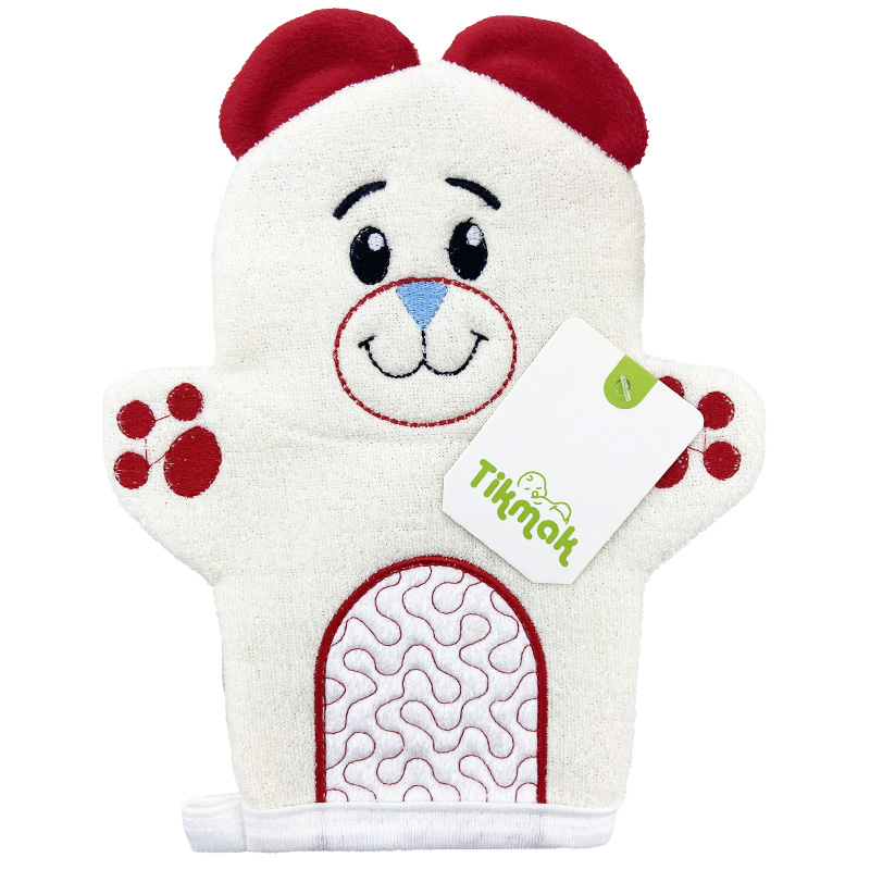 لیف حمام کودک طرح خرس تیک مک Tik Mak قرمز