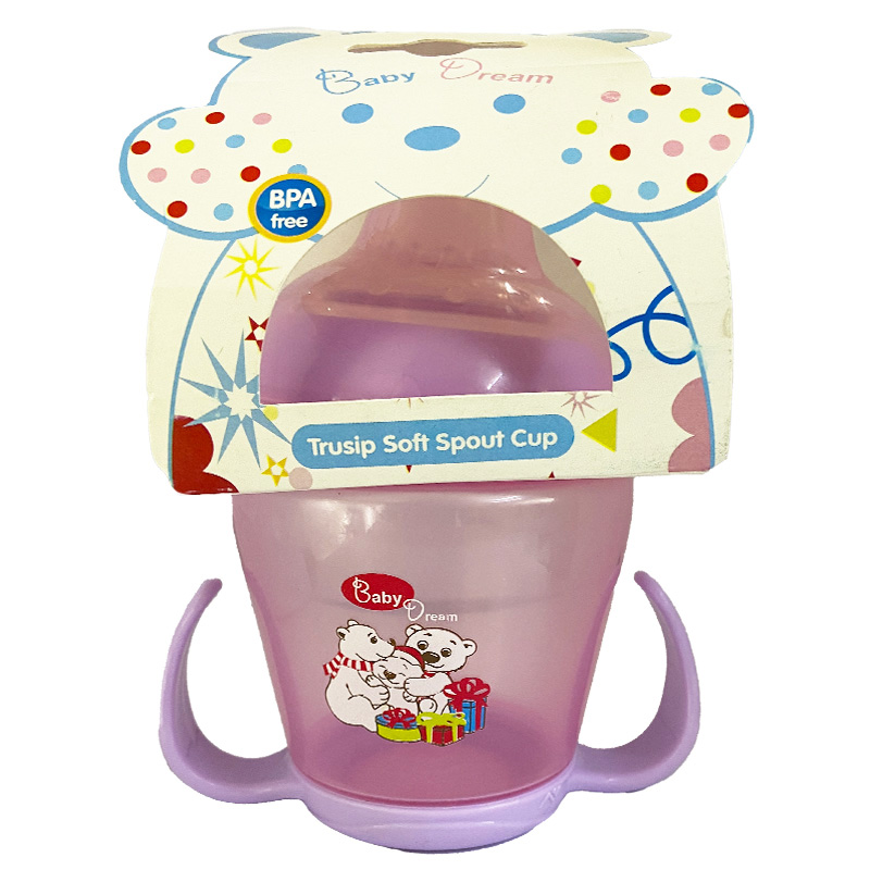 لیوان آبمیوه خوری دسته دار بی بی دریم Baby Dream صورتی