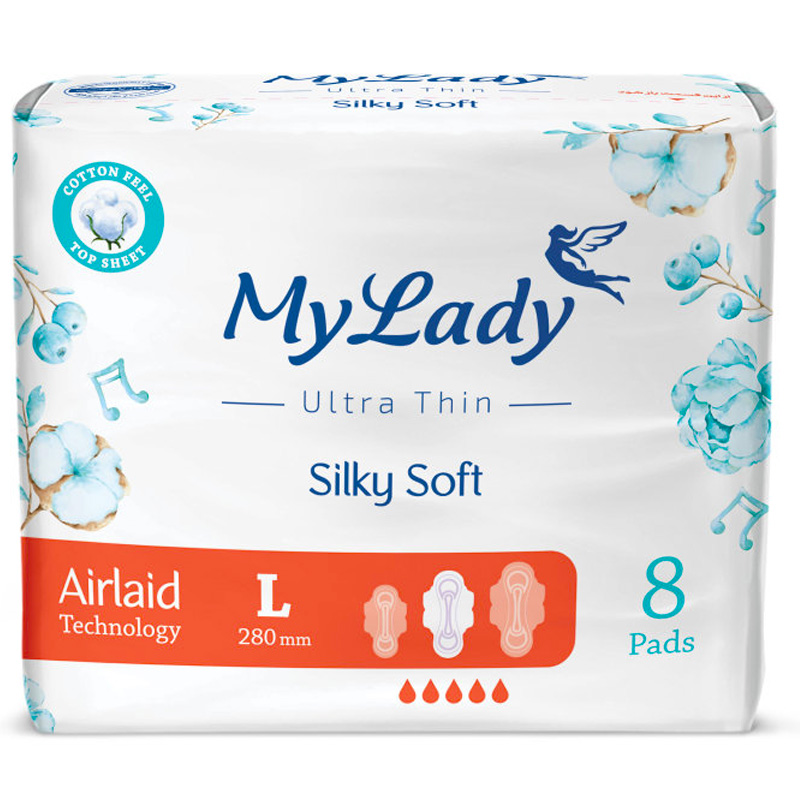 نوار بهداشتی خیلی نازک 8 عددی بزرگ مای لیدی My Lady1
