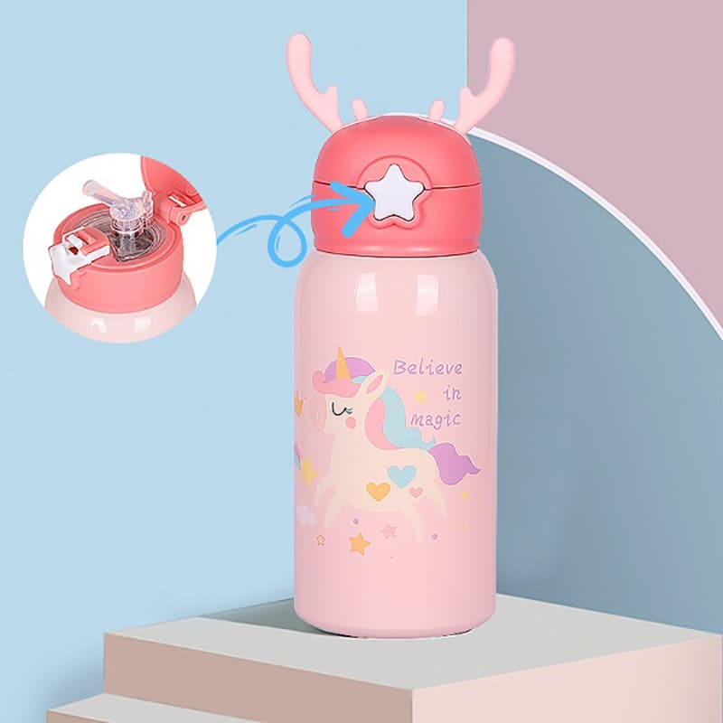 فلاسک استیل طرح گوزن بند دار Lucky Partner8