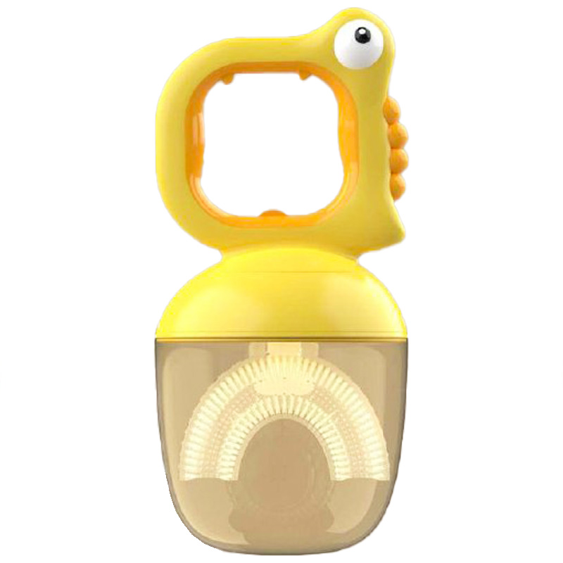 مسواک چرخشی دایناسور قاب دار بزرگ Little Wallaby زرد