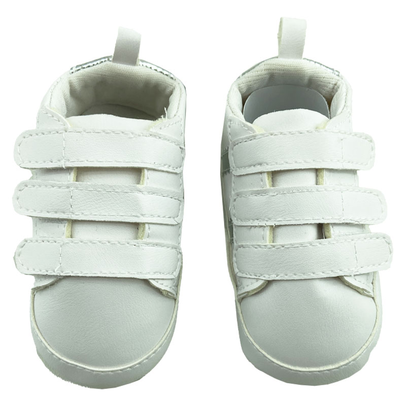 کفش اسپورت نوزادی سفید چسب دار baby Bee2