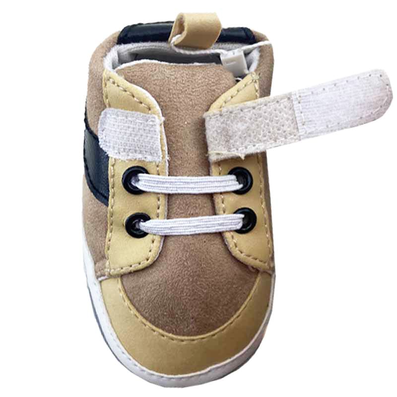 کفش نوزادی بند چسبی کرمی baby Bee2