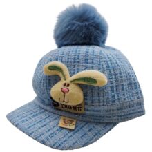 کلاه پوم دار خرگوش آبی