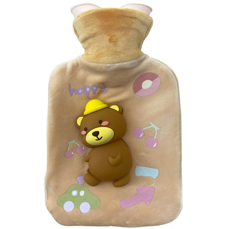 کیسه آب گرم مخملی عروسک پوپت دار خرس