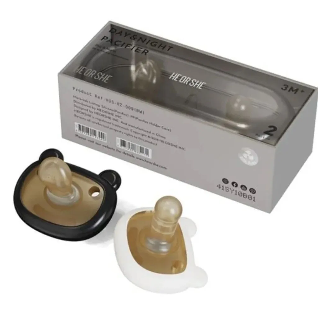 پستانک 2عددی مشکی ارتودنسی هی اور شی He or she