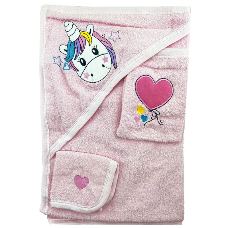 ست حوله تن پوش 5تکه اسب تک شاخ کیوت بی بی Cute Baby3