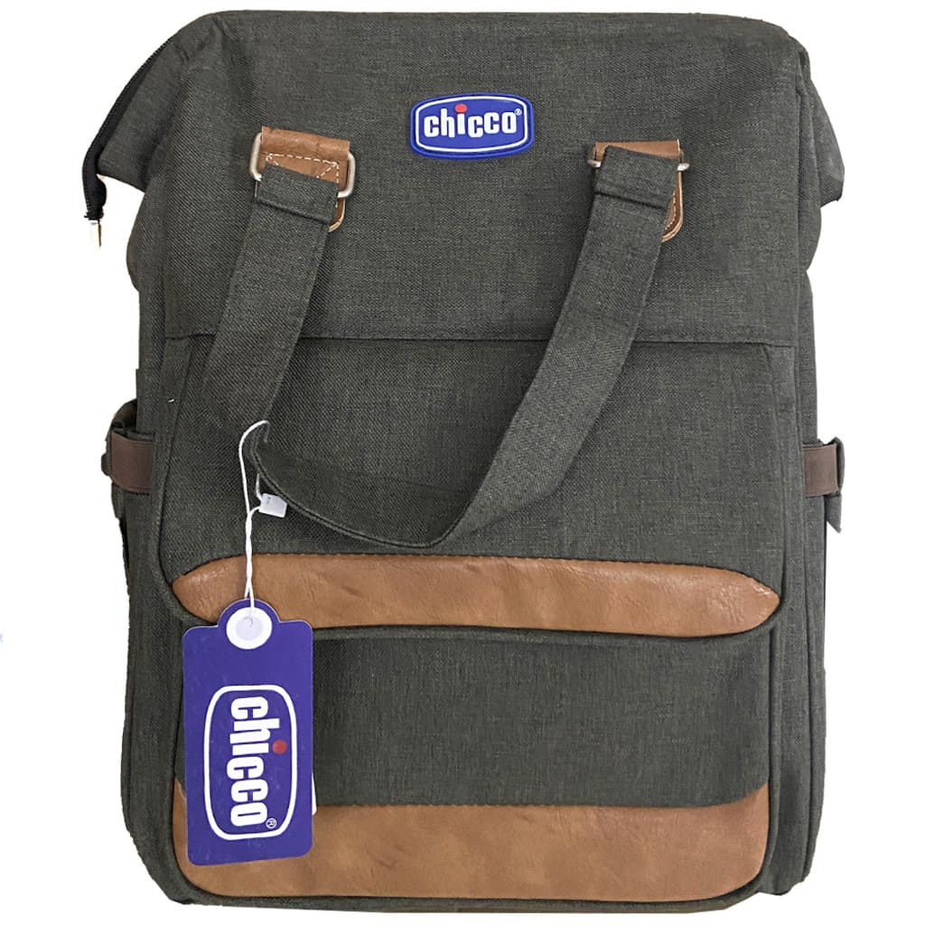 ساک لوازم نوزاد کوله پشتی جیب دکمه دار چیکو Chicco خاکی