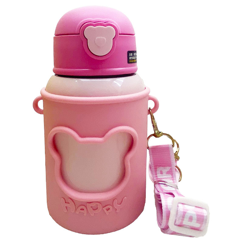 فلاسک استیل کودک با کاور سیلیکونی نی نو8