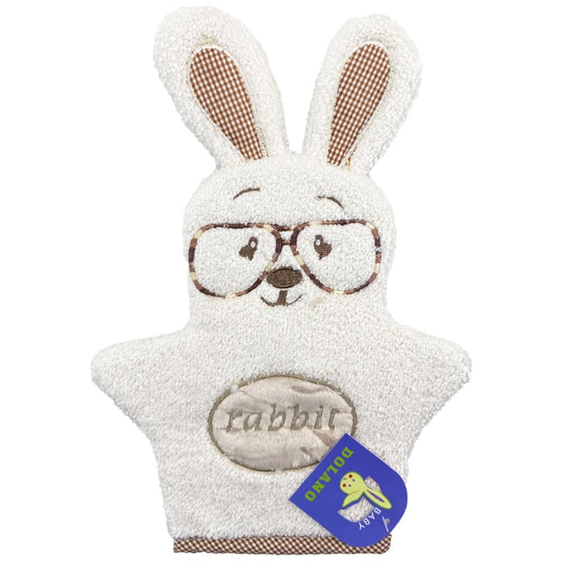 لیف حمام کودک خرگوش عینکی دولانو Dolano کرمی