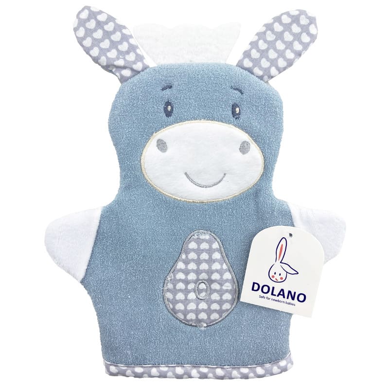 لیف حمام کودک طرح گاو رنگی دولانو Dolano طوسی