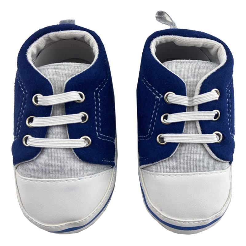 کفش اسپورت نوزادی بند دار آبی نفتی baby Bee3