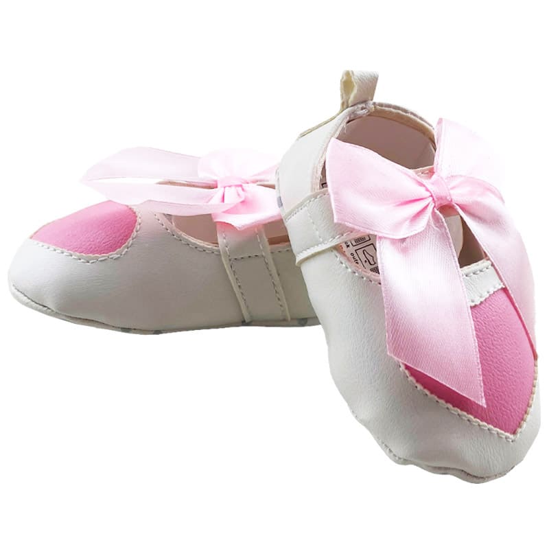 کفش نوزادی دخترانه پاپیون دار صورتی نیو استار New star