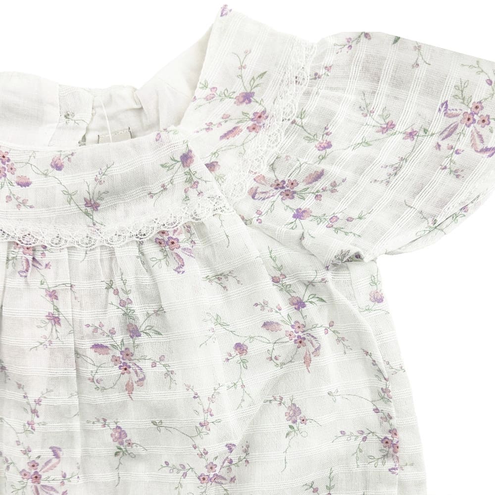 ست تاپ و شورتک چهارخانهه گل دار ایندیگو indigo5