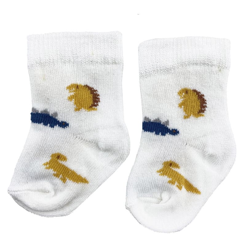 جوراب نوزادی 3 عددی طرح دایناسور Bebitof1