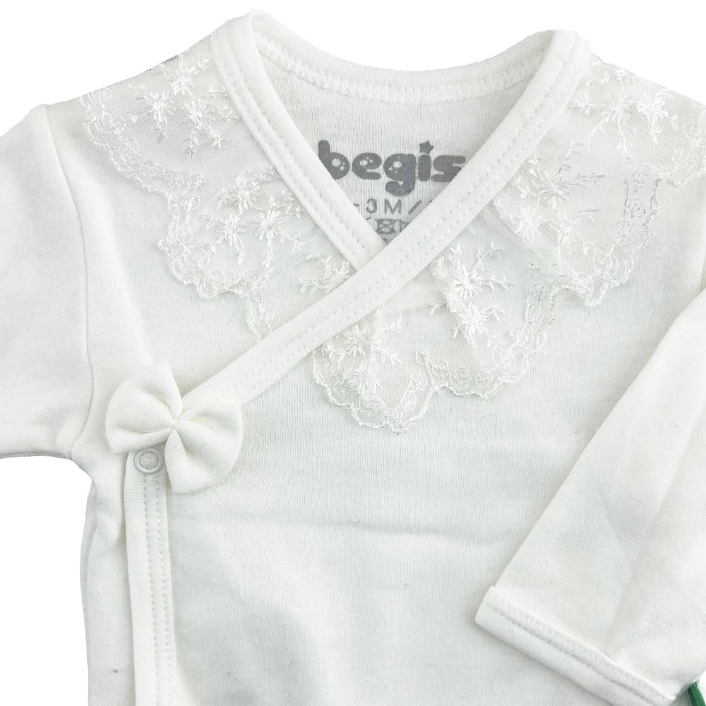 ست 5 تکه نوزادی دخترانه یقه گیپور Begisa9