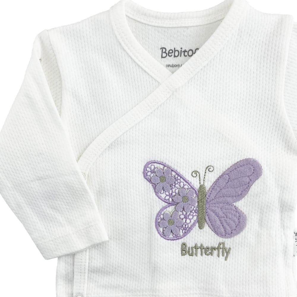 ست 5 تکه نوزادی دخترانه طرح پروانه Bebitof2
