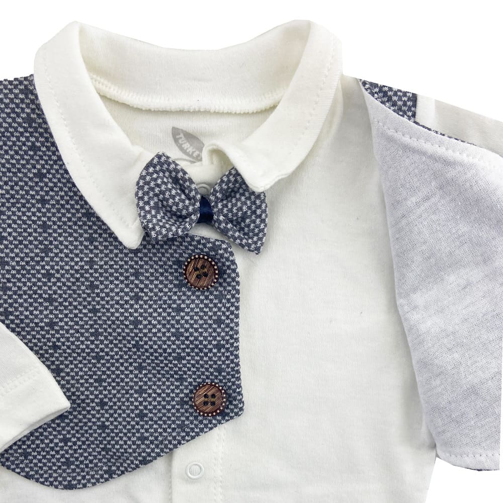 ست 5 تکه نوزادی پسرانه طرح جلیقه دار Begisa4