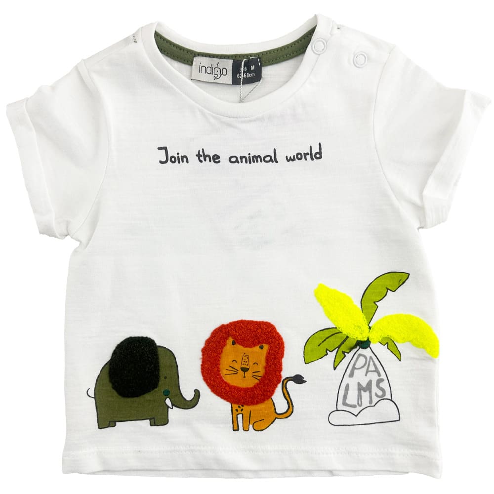 ست تیشرت و شورتک فیل و شیر ایندیگو Indigo3