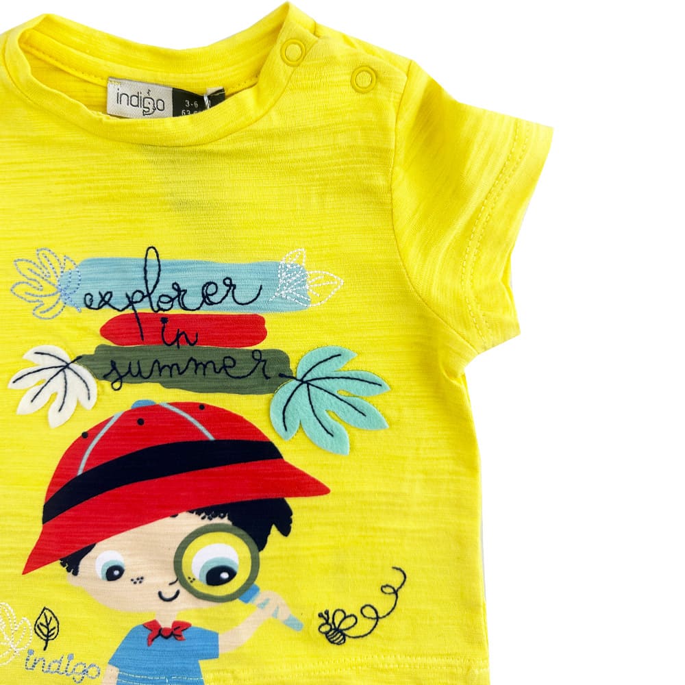 ست تیشرت و شورتک پسرک ماجراجو ایندیگو Indigo2