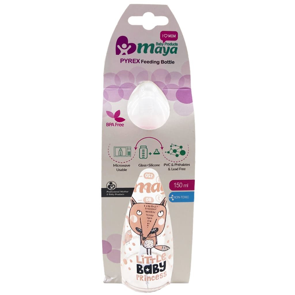شیشه شیر پیرکس 150میل Little Baby روباه مایا Maya